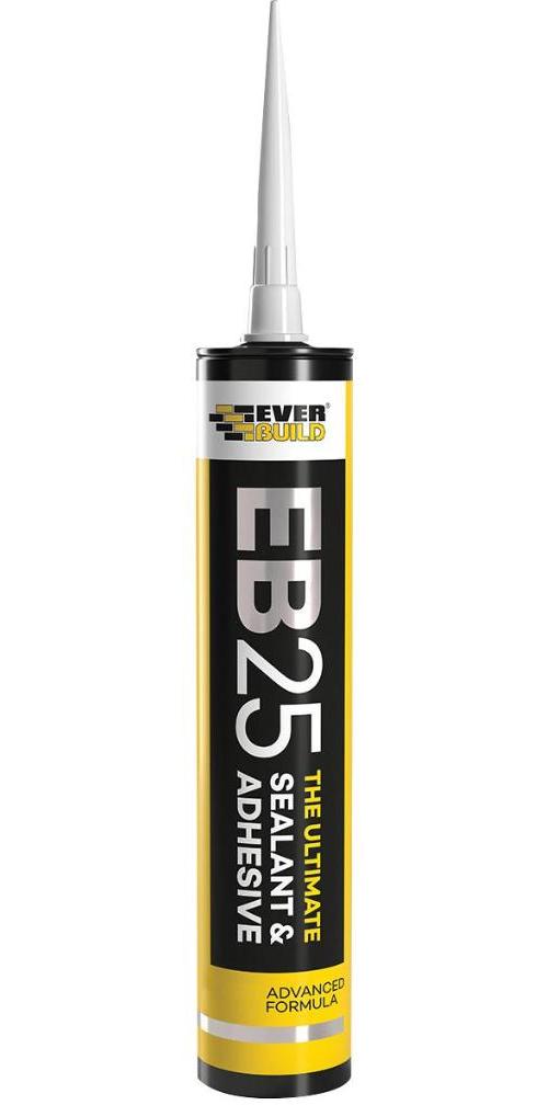 EB25 Ultimate Sealant &amp; Adhesive, Crystal Clear 300ml - EVERBUILD