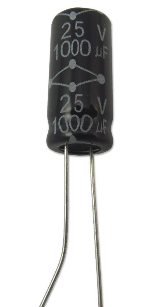 Electrolytic Capacitor, 2200 µF, 25 V, MCGPR Series, ± 20%, Radial Leaded, 13 mm - MCGPR25V228M13X26