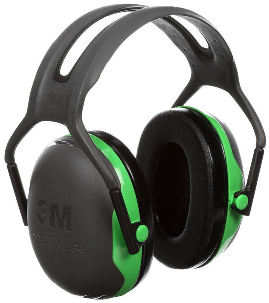 27 dB Headband Ear Defenders, Black/Green - X1A