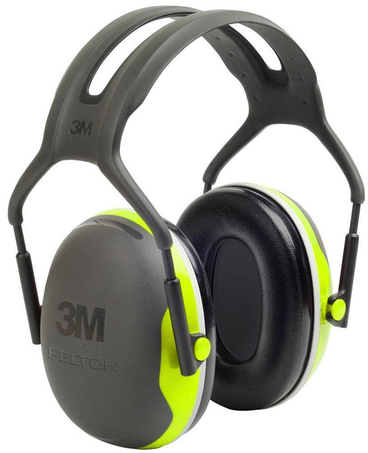 33 dB Headband Ear Defenders, Black/Hi-Vis Green - X4A