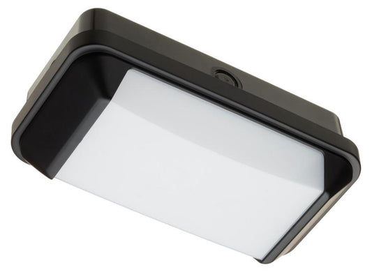 5W LED Bulkhead with Microwave Sensor, 400lm, IP65, Black - TAO5/MS