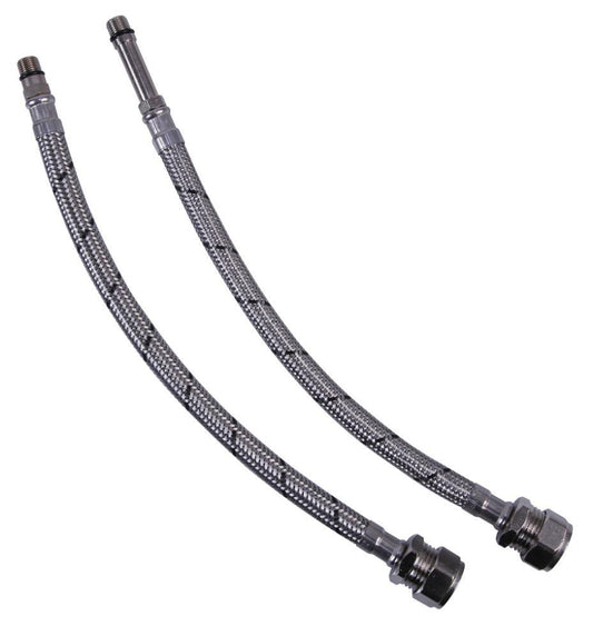 M10 x 15mm x 300mm WRAS Approved Flexible Tap Tail Connectors, Pair - 29030308