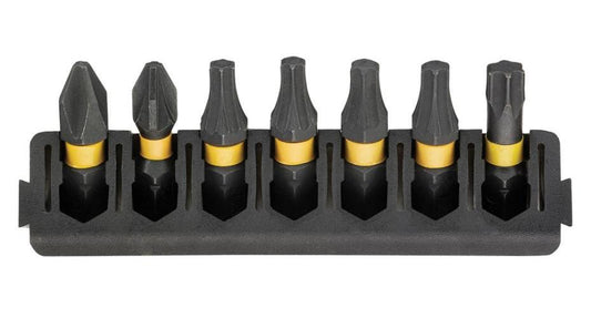 25mm FlexTorq Extreme Phillips, Pozidriv & Torx Mix Bar Screwdriver Bits, 7 Piece - DT70810-QZ