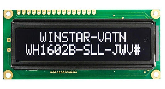 Alphanumeric LCD, 16 x 2, 5V - WH1602B1-SLL-JWV#