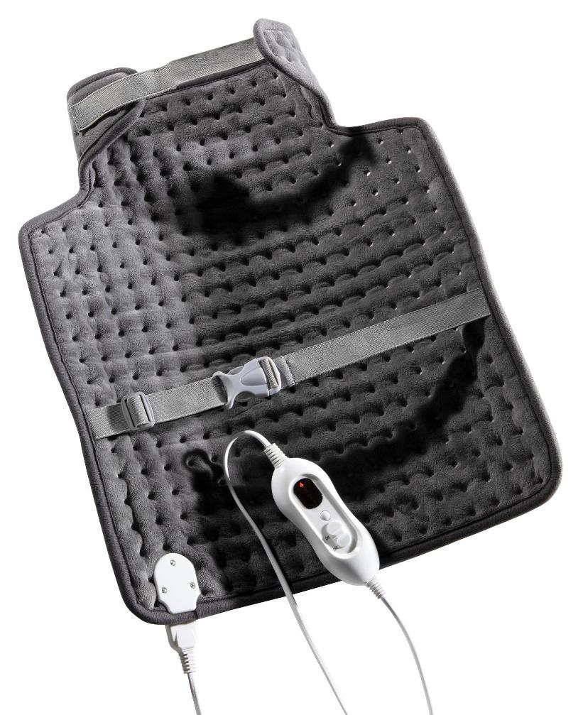 Electric Heated Neck & Back Pad, Grey - HEA1839GE