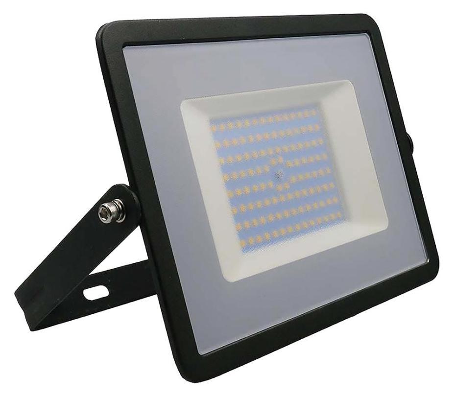 100W SMD Floodlight, 3000K, 8700lm, IP65, Black - VT-40101 215964