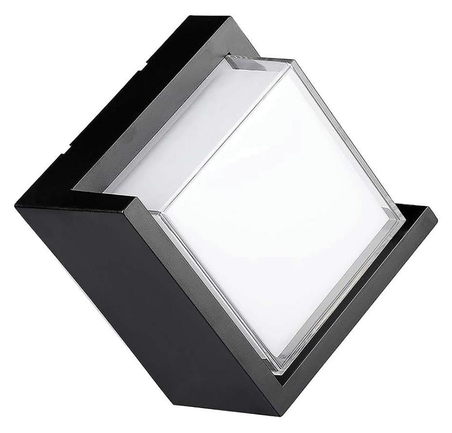 12W LED Square Wall Light, 4000K, 1160lm, Black - VT-827 218540