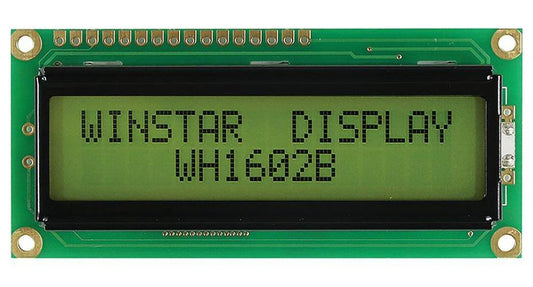 LCD Display Module: 16x2,  STN Positive, Yellow Green Reflective - WH1602B-NYG-JTV#