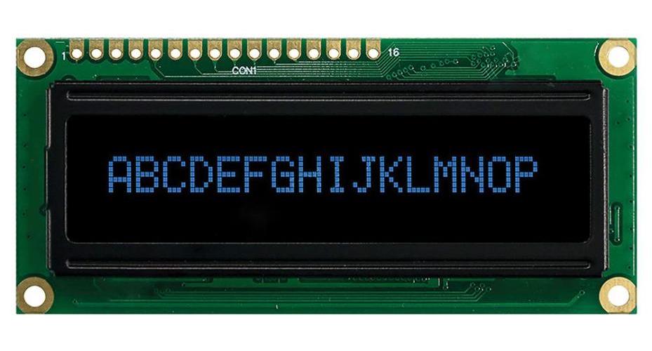 OLED Display Module, 16x1, Passive Matrix, Blue on Black, SPI - WEH001601BBPP5N00001