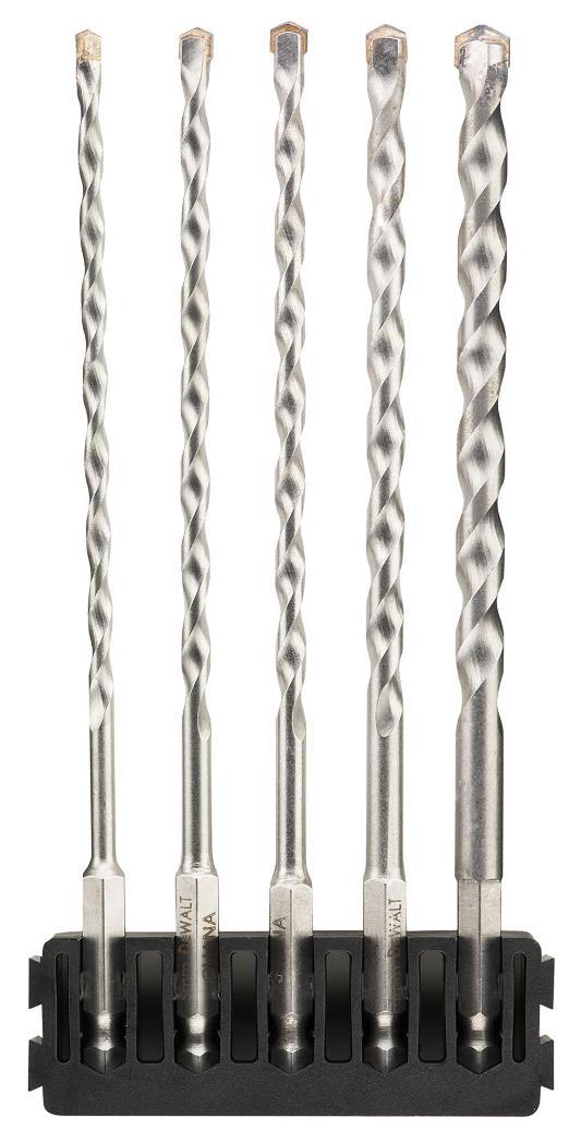 Hex Shank Black & Gold Multi-Material Drill Bit Bar Set, 5 Piece - DT70830-QZ