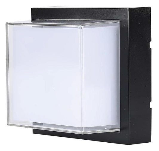 12W LED WALL LIGHT 3000K,BLACK SQ - VT-828 218543