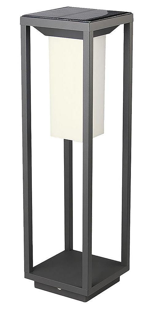 2W LED SOLAR BOLLARD 3000K GREY - VT-66 21785