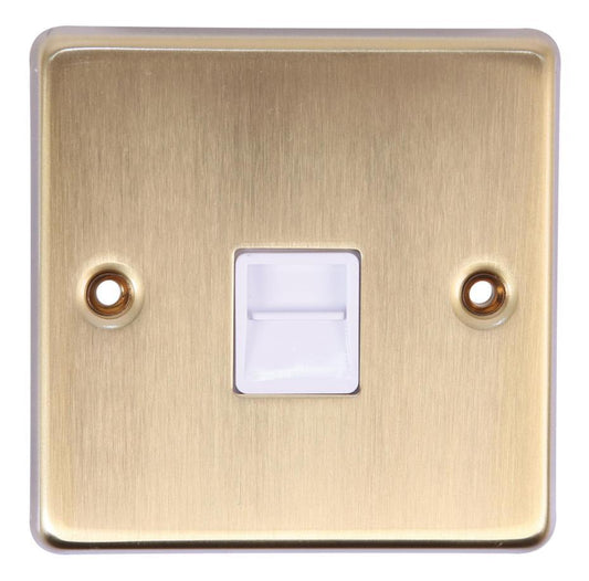 Decorative Master Telephone Socket, 1 Gang, 10A, Bronze - 8283/BZ