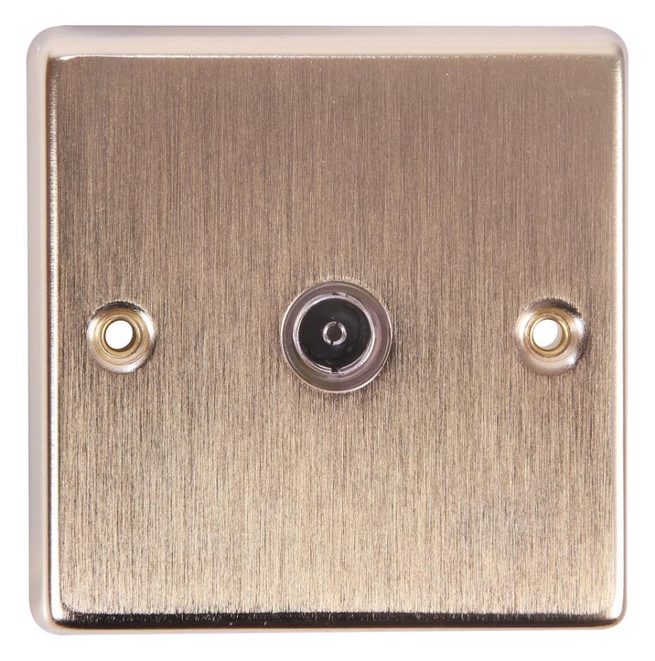 Decorative Coaxial Socket, 1 Gang, 10A, Bronze - 8265/BZ