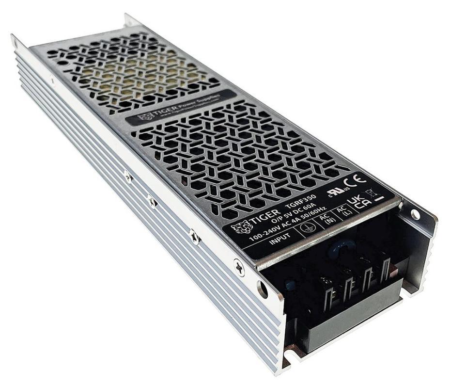 Fanless Industrial Power Supply, 5V, 40A, 200W - TGRF200-5