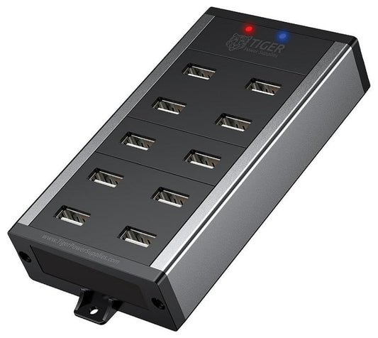 USB-B High Speed Industrial Charge & Sync Hub, 10 Ports - TGR-10P-USB-B