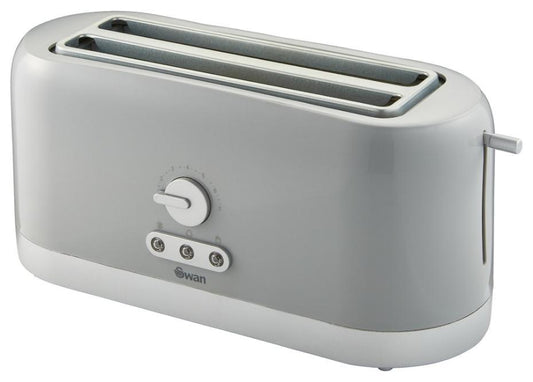 4 Slice Long Slot Toaster, Grey - ST10091GRYN