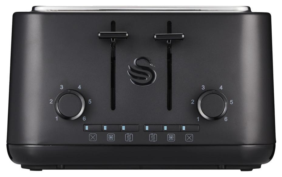 Stealth 4 Slice Toaster, Matt Black - ST34040BLKN