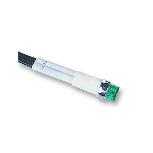 Green Neon Indicator, 8mm, 250V AC, 20mA, - L295100NAH