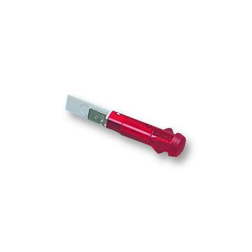 Neon Indicator, 250V AC, 20mA, 9.5mm, Red - C0276AARED