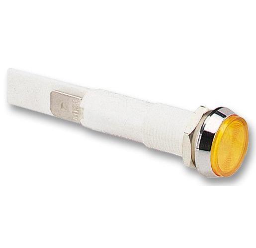 LED Panel Mount Indicator, 230V AC, 3mA, 10mm, Amber - C027500MAB