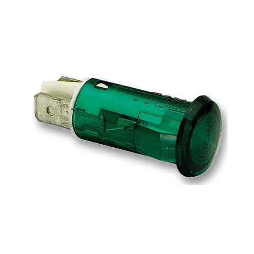 LED Panel Mount Indicator, 230V AC, 3mA, 14mm, Green - C057900MAC