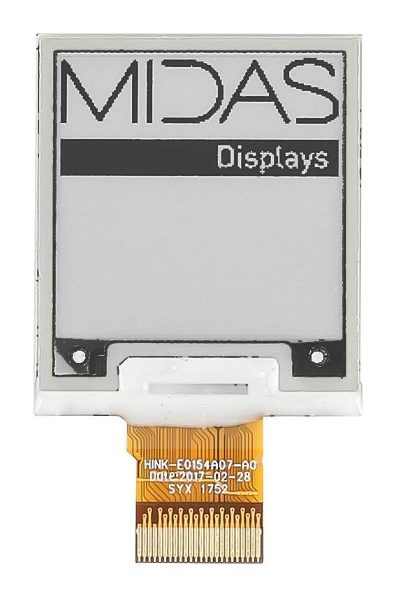 E-Paper Display Module, 152 x152 Pixels, 3.3V, SPI - MDE0154A152152BW