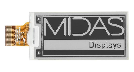 E-Paper Display Module, 122 x 250 Pixels, 3.3V, Black on White, SPI - MDE0213A122250BW