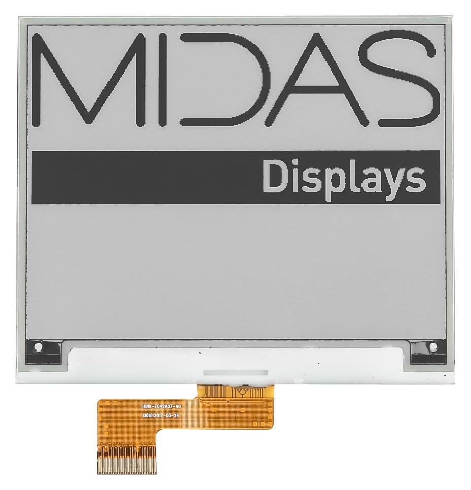 E-Paper Display Module, 400 x 300 Pixels, Black on White, 3.3V, SPI - MDE042A400300BW