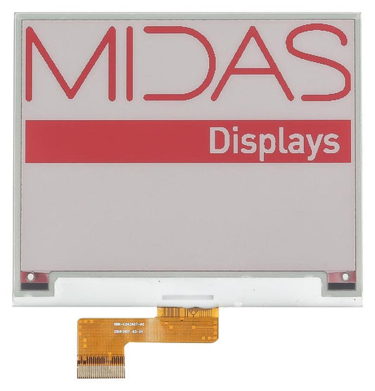 E-Paper Display Module, 400 x 300 Pixels, Black / Red on White, 3.3V, Reflective SPI - MDE042A400300RBW