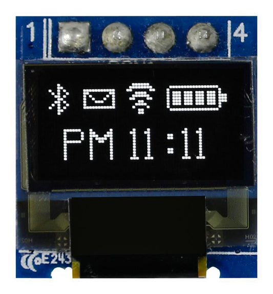 OLED Graphic Display Module, 64 x 32, White on Black, 3V, I2C, Passive Matrix, - MDOB064032AV-WI