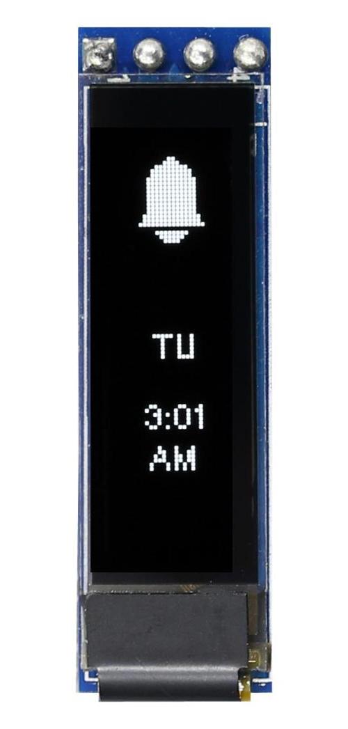 OLED Graphic Display module, 96 x 16, White on Black, 3V, I2C, Passive Matrix - MDOB096016AV-WI