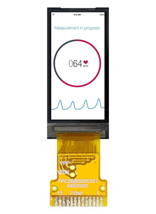 TFT LCD Module, 80 x 160 Pixels, RGB, 3.3V, SPI, Transmissive - MDT0096AIH-SPI