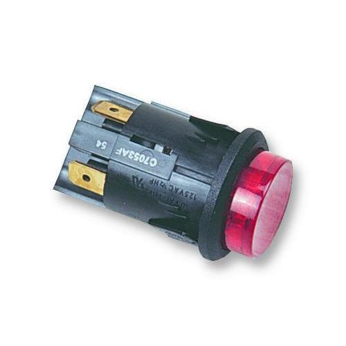 Push Button Switch, Red Illuminated, DPST, 25mm - C7053AFNAA