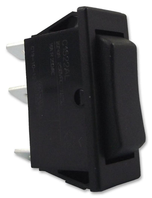 Rocker Switch, (On)-Off-(On), SPDT, 250V AC, 16A - C1522AAAAA