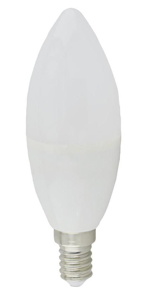 6W LED Frosted Candle Bulb, E14, Non-Dimmable, 6000K - PEL00536-E