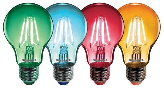 4W Toledo Retro Chroma Bulb, A60, E27, Green, Blue, Red, Orange, IP54, Pack of 4 - 86310