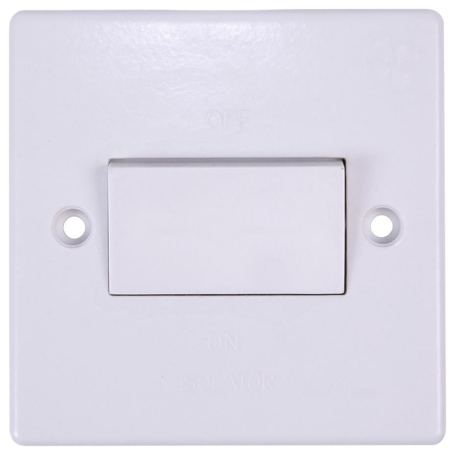 Fan Isolator Switch, 3 Pole, 10A, White - PELB2201