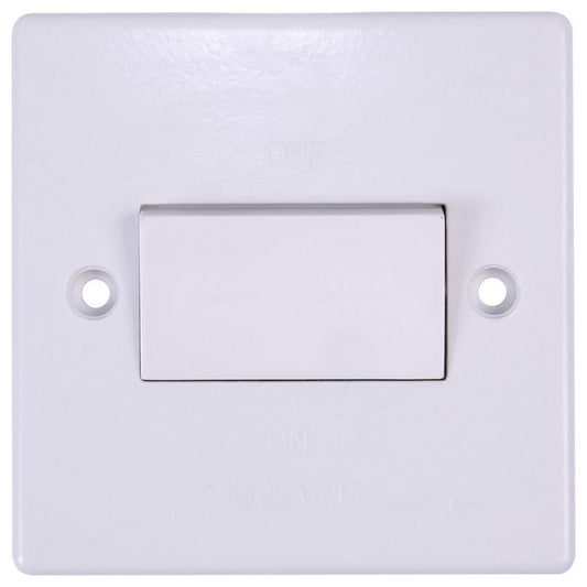 Fan Isolator Switch, 3 Pole, 10A, White - PELB2201