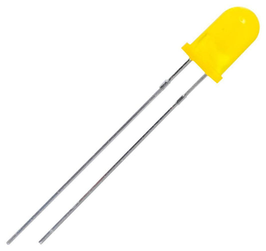 5mm Diffused LED, Yellow, 2V, 20mA - MP008550