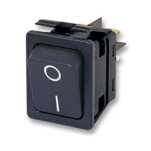 Rocker Switch, On Off, DPST, I/O Markings, 250V AC, 16A - C6050ALAAC