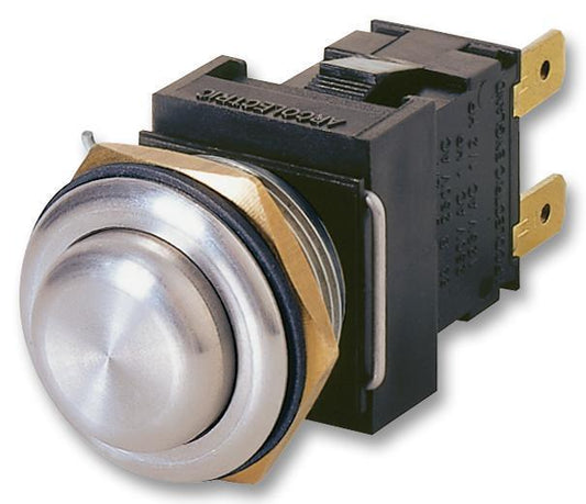 Raised Vandal Resistant Switch, (On)-Off, DPST, 19.2mm, 250V AC, 16A - H8351RPAAA