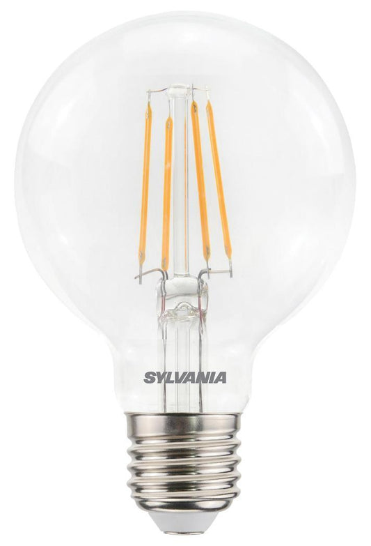 6W LED Filament G80 Bulb, E27, 2700K, 827lm, Non-Dimmable - 29544