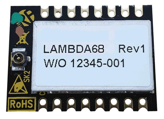 Lora Transceiver Module, 868MHz, 918MHz, UFL Connector, Shielded Can, SMT - LAMBDA68C-9S