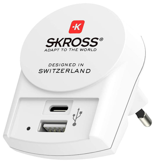 Euro USB Charger, 1x USB A, 1x USB C - 1.302423