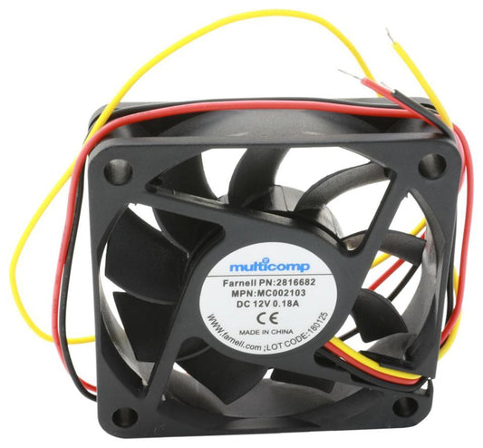 DC Axial Fan, Sleeve Bearing, 12V DC, 8200rpm, 9.4CFM, 40x40x20mm - MC002105