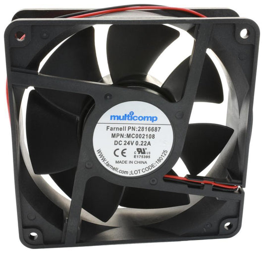 DC Axial Fan, Ball Beraring, 24V DC, 115.42CFM, 2900rpm - MC002108