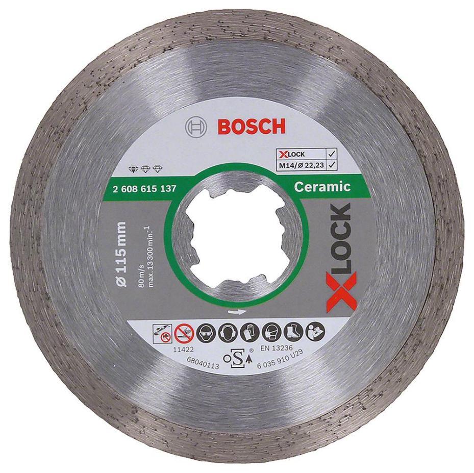 4 1/2&quot; (115mm x 1.6mm x 22.23mm) Angle Grinder X-LOCK Diamond Ceramic Cutting Disc - 2608615137