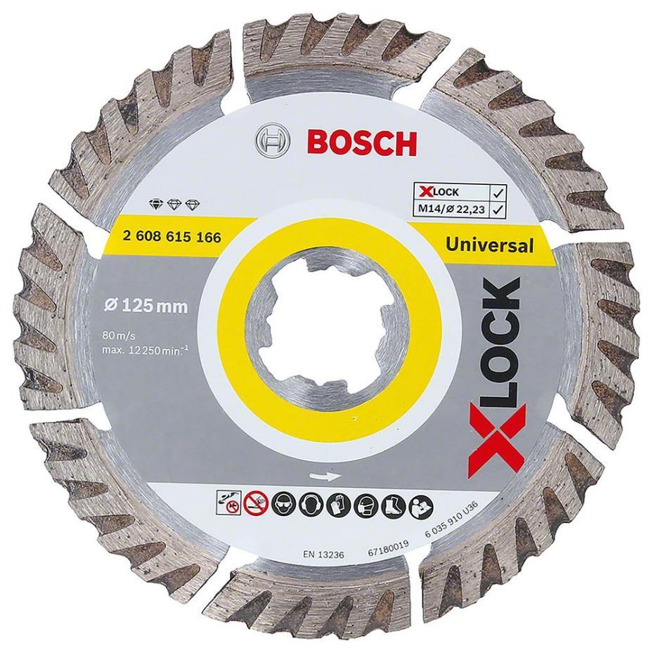 5&quot; (125mm x 2mm x 22.23mm) Angle Grinder X-LOCK Diamond Cutting Disc - 2608615166