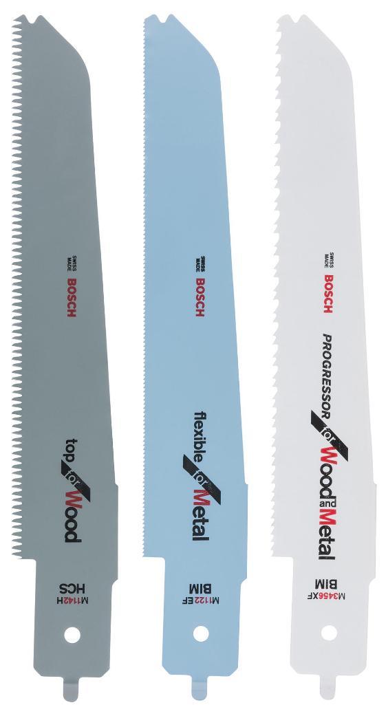 235mm Wood &amp; Metal Reciprocating Saw Blade Set, 3 Piece - 2608656934